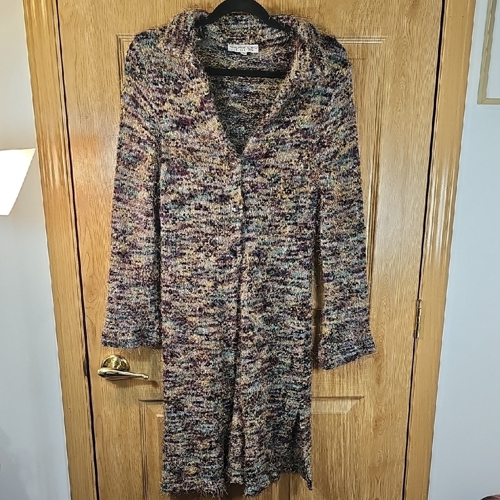 Chic Multicolor Knit Cardigan